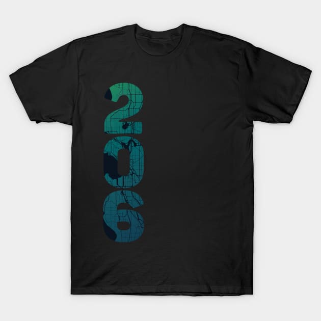 Seattle WA City Map and 206 Area Code T-Shirt by polliadesign